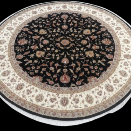 Hand knoted persian design round shape